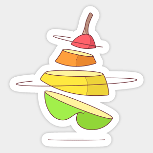 Fruit ninja in real life Sticker